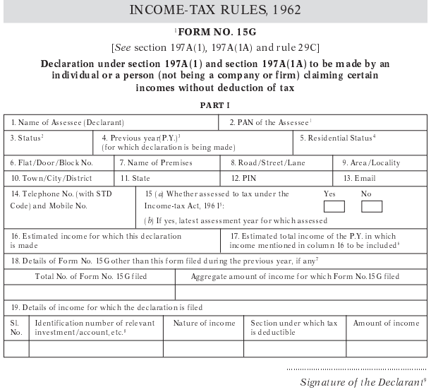 Form 15G How To Download Form 15G Online Paisabazaar