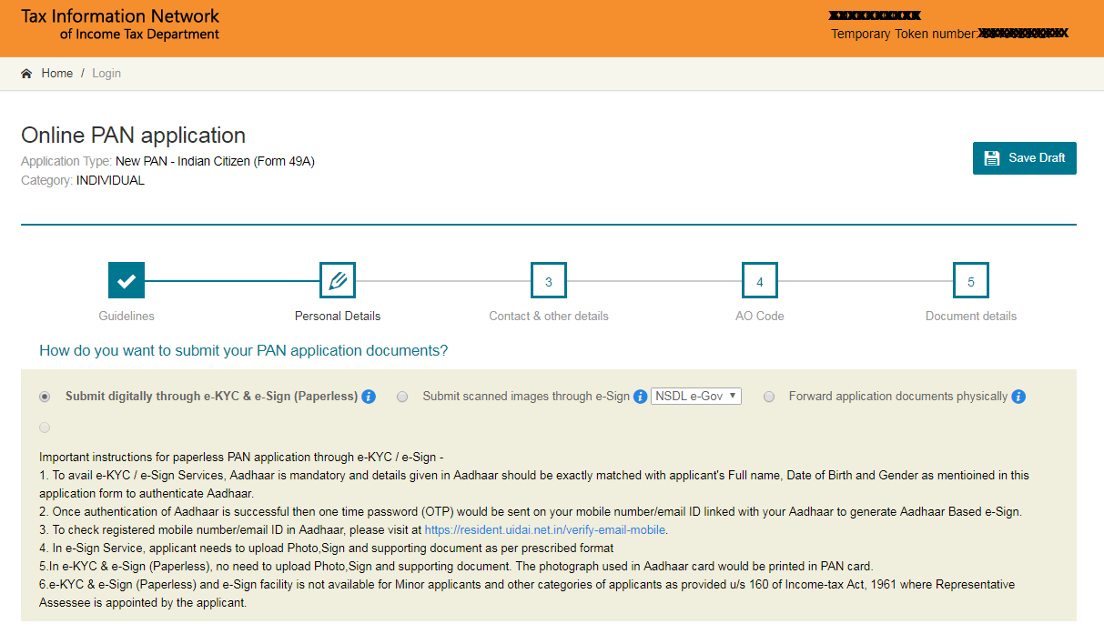 How To Apply For PAN Card Online New UTI NSDL Application Process