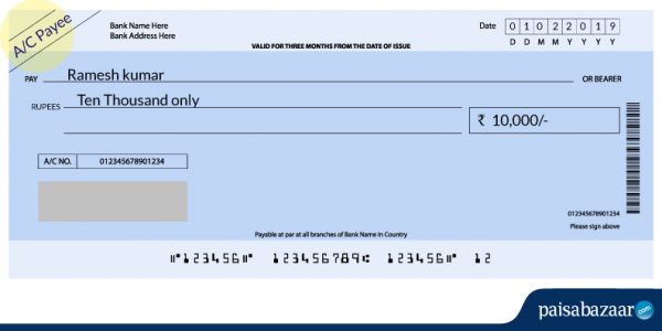 Account Payee Cheque - What is Account Payee Cheque - Paisabazaar