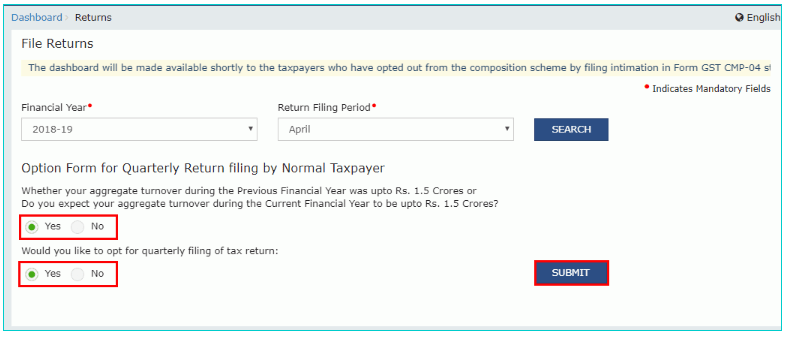 GSTR-1 monthly quarterly filing