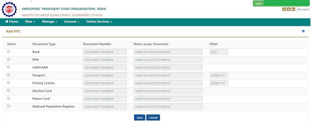 KYC EPF