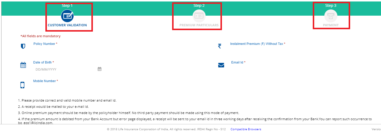 LIC Online Premium Payment Without Login