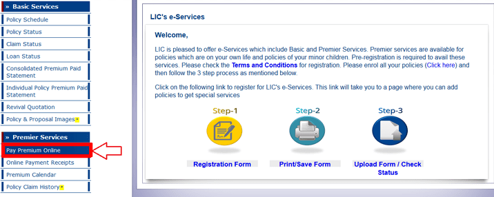 LIC Online Premium Payment