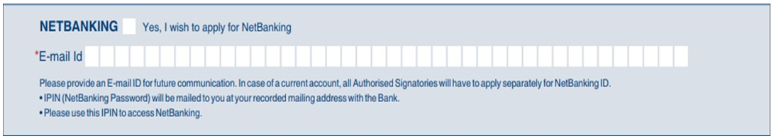 HDFC Netbanking Form 2