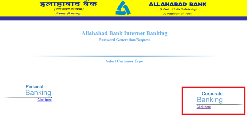 Allahabad Corporate Net Banking d