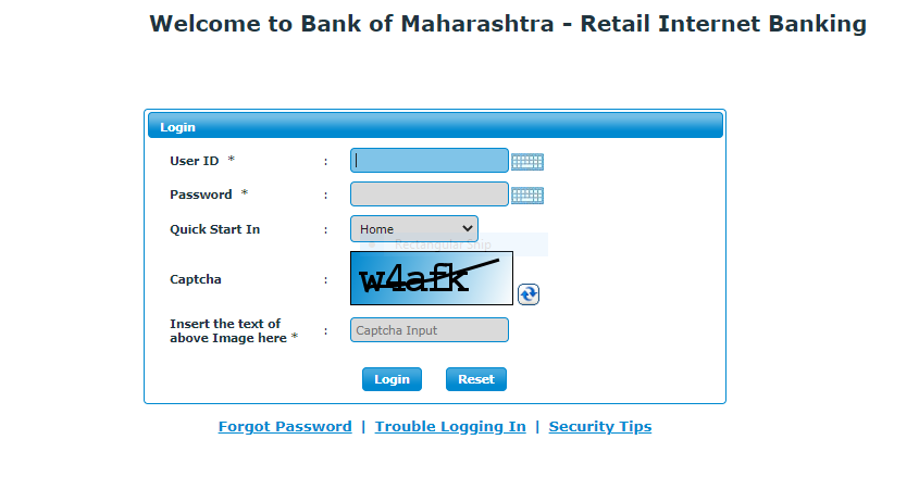 bank of maharashtra login