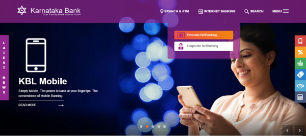 Karnataka Bank Net Banking Registration & Login