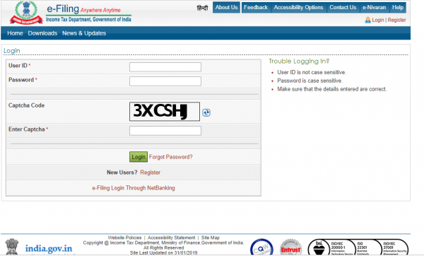 How To Verify Your Itr Online Using Your Aadhaar Otp