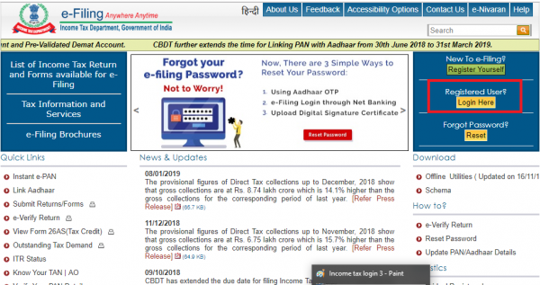 How To Register For Income Tax Department EFiling Login In India?