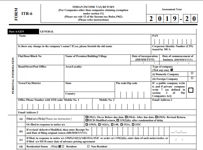 ITR 6 : ITR Form 6 Meaning, Due date & How to Download - Paisabazaar