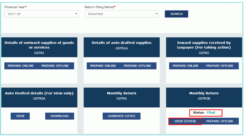 GSTR Filing Status