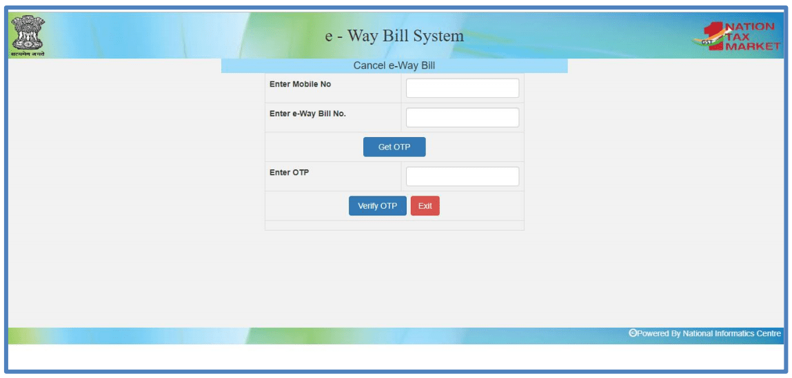 Cancel eWay bill 