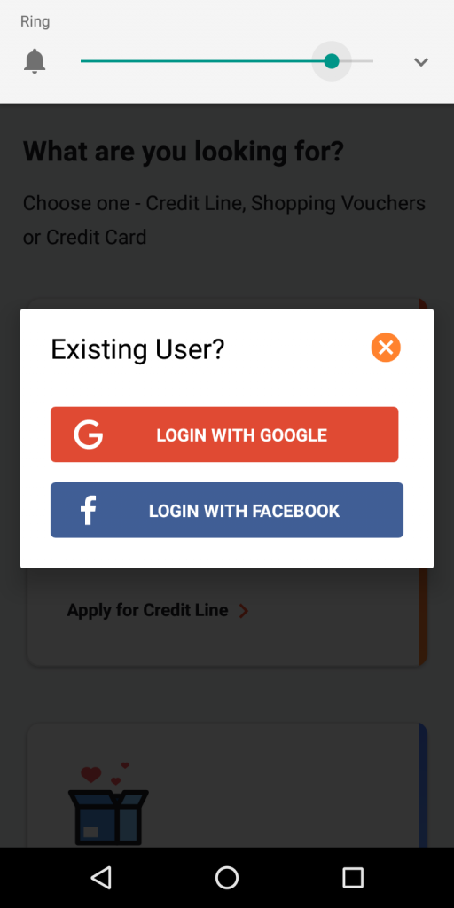 Now login using your Facebook/Google credentials