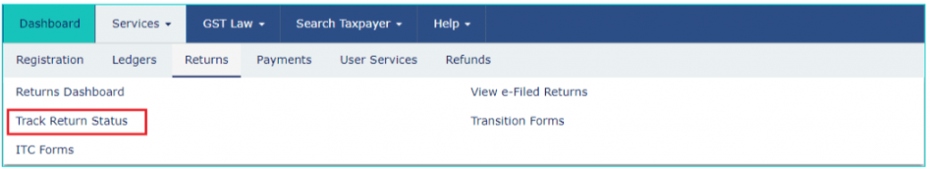 Track GST Return filing status